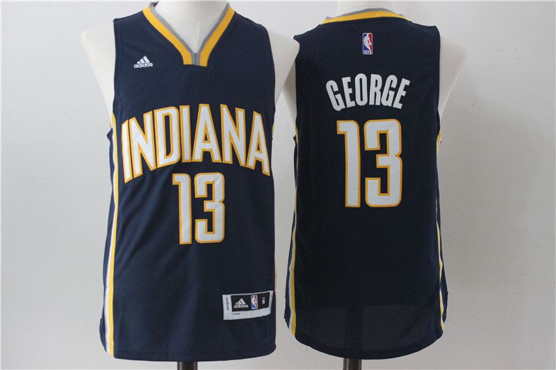 Men Indiana Pacers #13 George Blue Adidas NBA Jersey